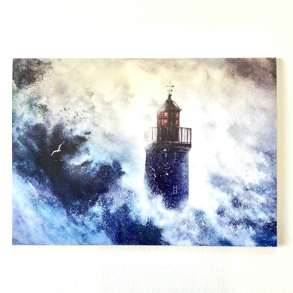 Greetings Card – A Stormy Night (Lighthouse series)
