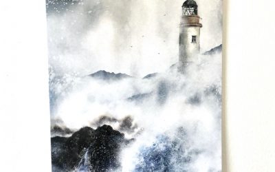 Greetings Card – Holy Isle  (Lighthouse series)