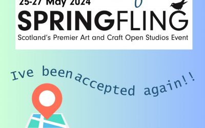 Springfling open studio art event – Moffat, Dumfriesshire – 25th to 27th May 2024