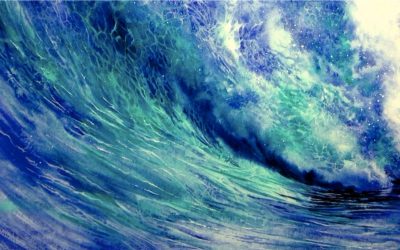 Arty tip of the Month – how to create wave shapes in watercolour. Alternatives to clingfilm (plastic wrap) Jul 24