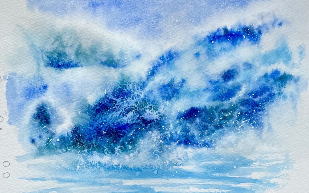 Tutorial : How to Paint Ocean Waves in Watercolour (Without Masking Fluid)