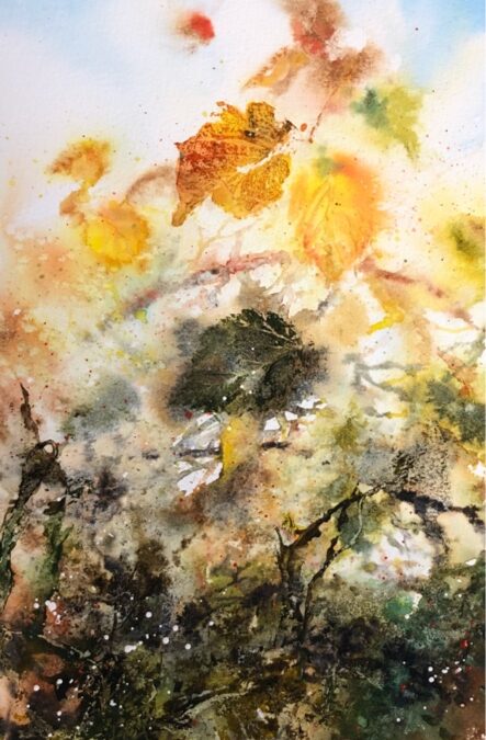 Painting a hedgerow in watercolour – An hour of creative play