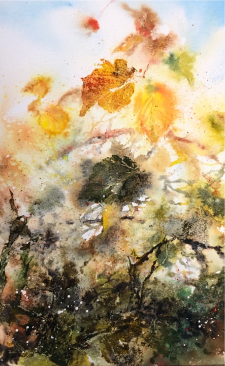 painting a hedgerow in one hour in watercolour